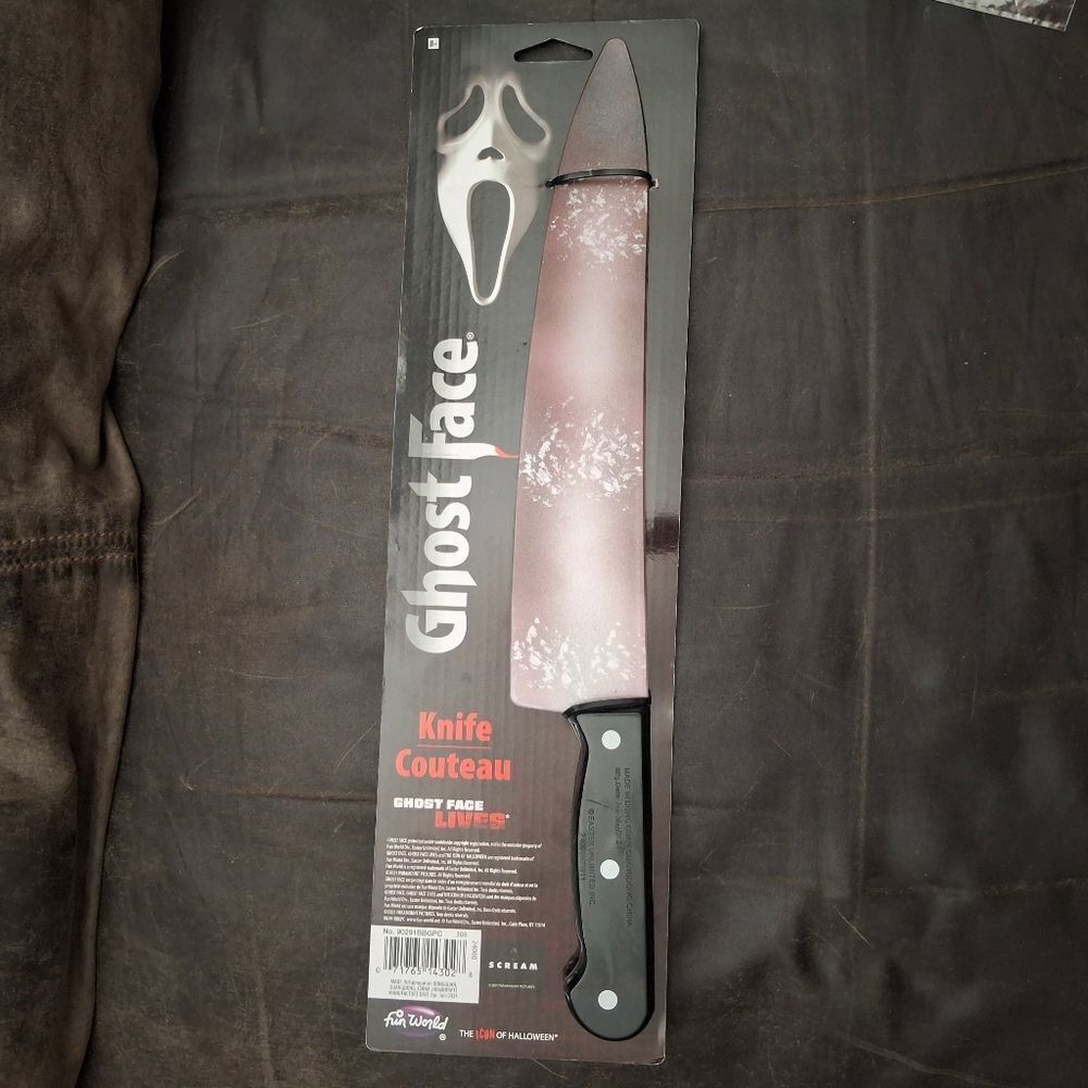 SCREAM GHOST FACE MOVIE CHEF BUTCHER KNIFE HORROR COSTUME PROP ACCESSORY NEW
